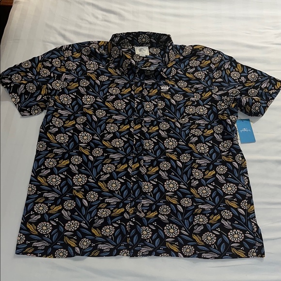 O'Neill Other - O'Neill Black and Blue Casual Button Down Shirt with Floral Design